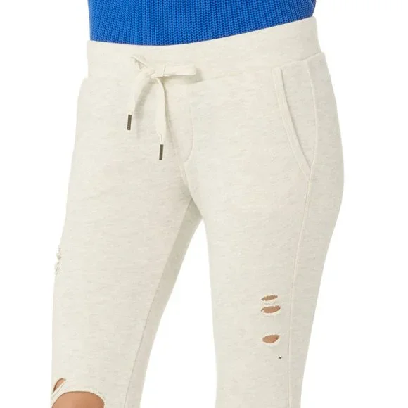 NWT NSF Peyton Ripped Sweatpants Jogger XS Light Grey Distressed Street $228 NEW - Picture 3 of 14